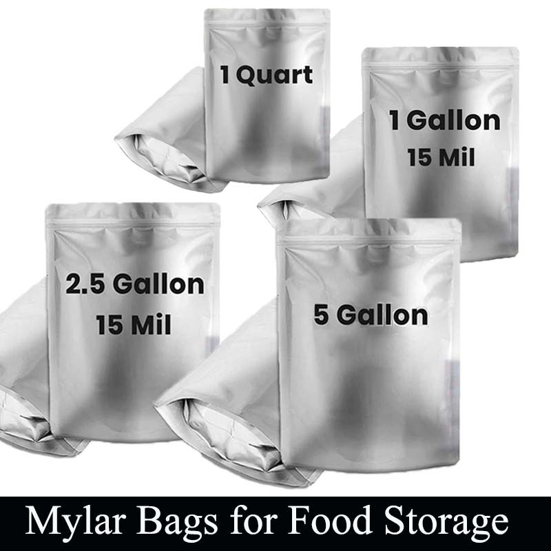 Food Storage For Long Term - Srebrne aluminiowe worki mylarowe o pojemności