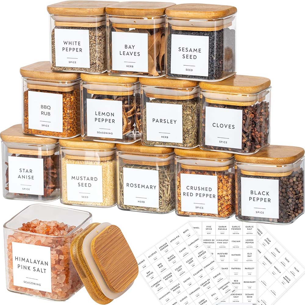 Food Storage Glass Container Set - Zestaw szklane słoiki o pojemności 5
