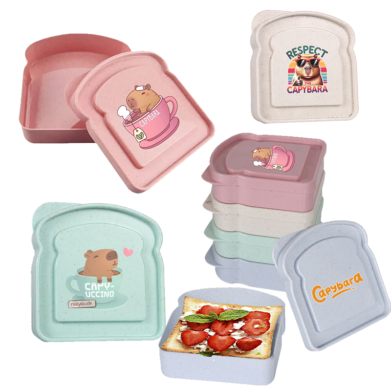 Food Storage On Table - Pojemnik na kanapki z kapibarą, pojemnik