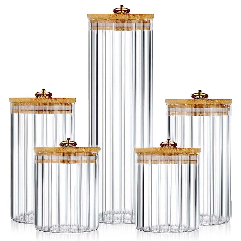 Food Storage Glass Container Set - Zestaw 3 szklanych pojemników do przechowywania,