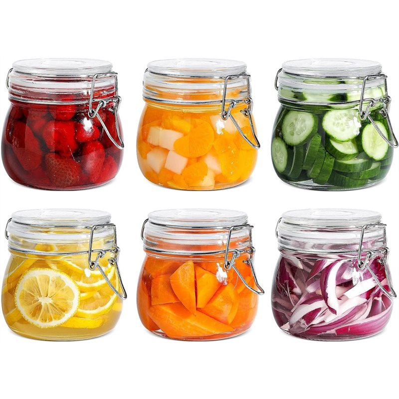 Food Storage Glass Container Set - A96K-Szklane słoiki 500 ml Małe szczelne