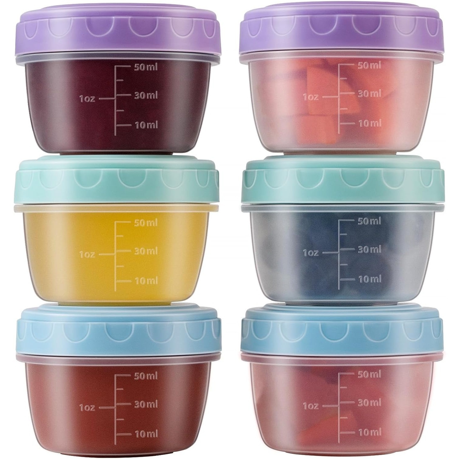 Food Storage Bowls - 1-6 opakowań po 2,7 uncji pojemników