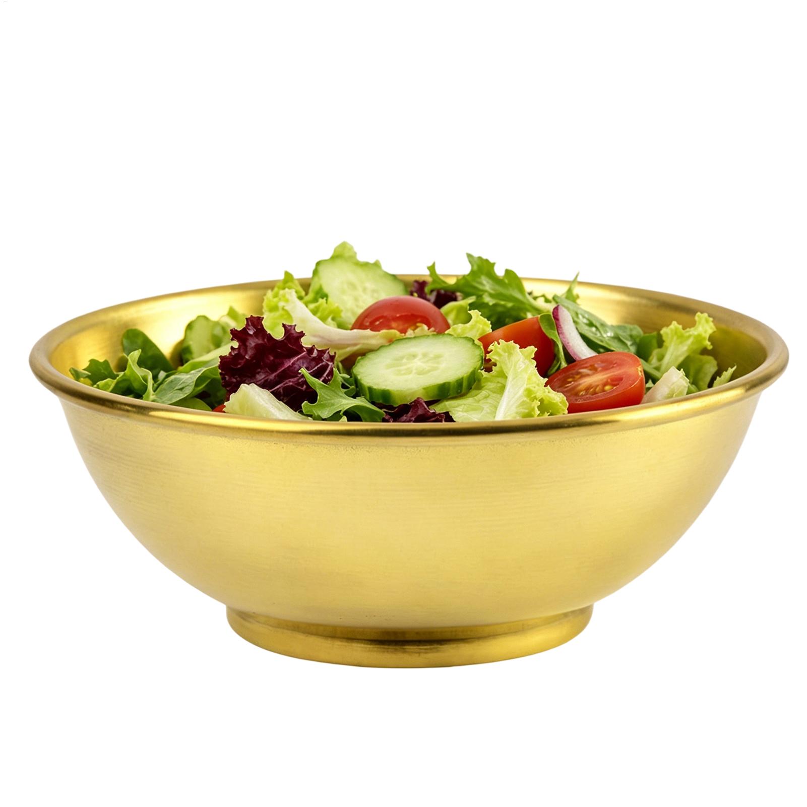Food Storage Bowls - Duża miedziana miska do mieszania sałatek,