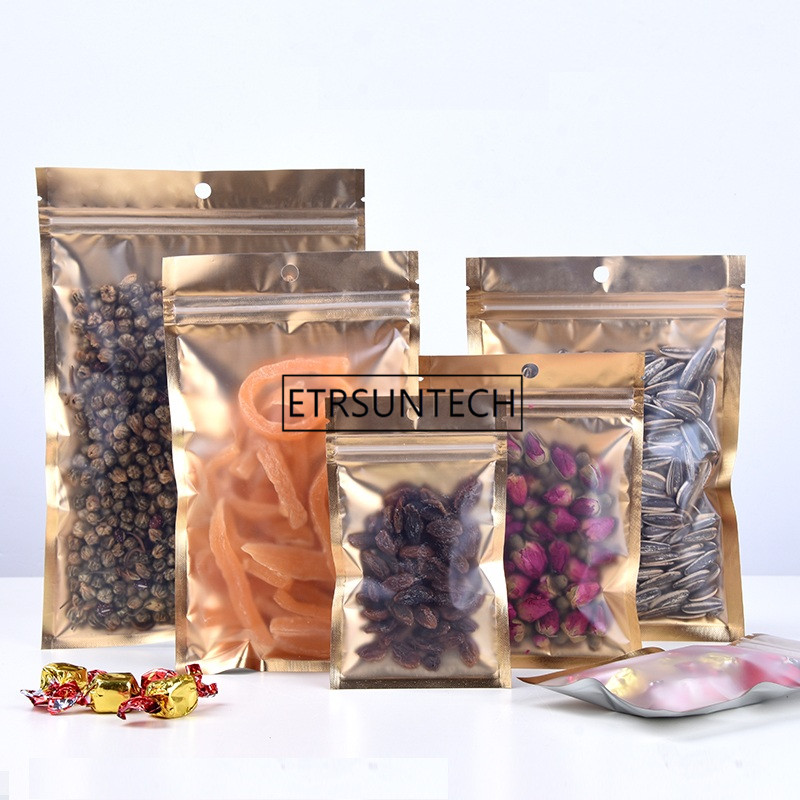 Food Storage In Mylar Bags - 1000 sztuk 10 rozmiar wewnętrzna złota