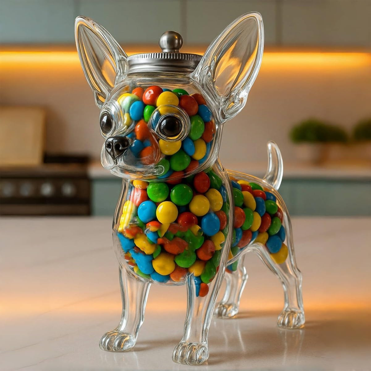 Food Storage Glass Container Set - Pojemnik w kształcie chihuahua do przechowywania