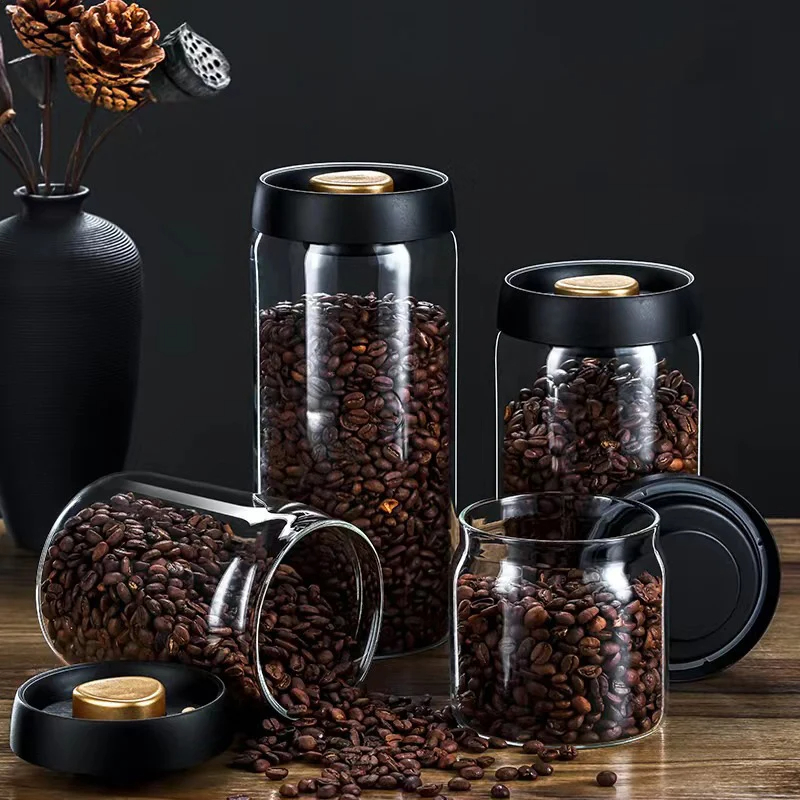 Food Storage Vacuum Containers - Słoik próżniowy na ziarna kawy, przezroczysty