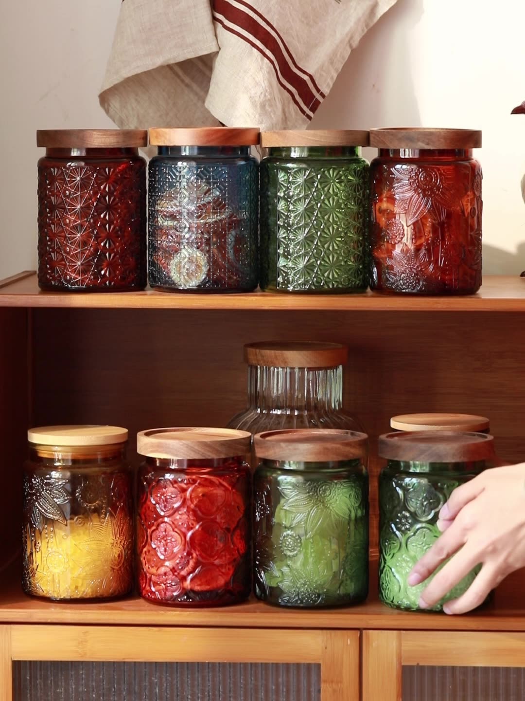 Food Storage Glass Box - Szklany słoik kuchenny w stylu vintage