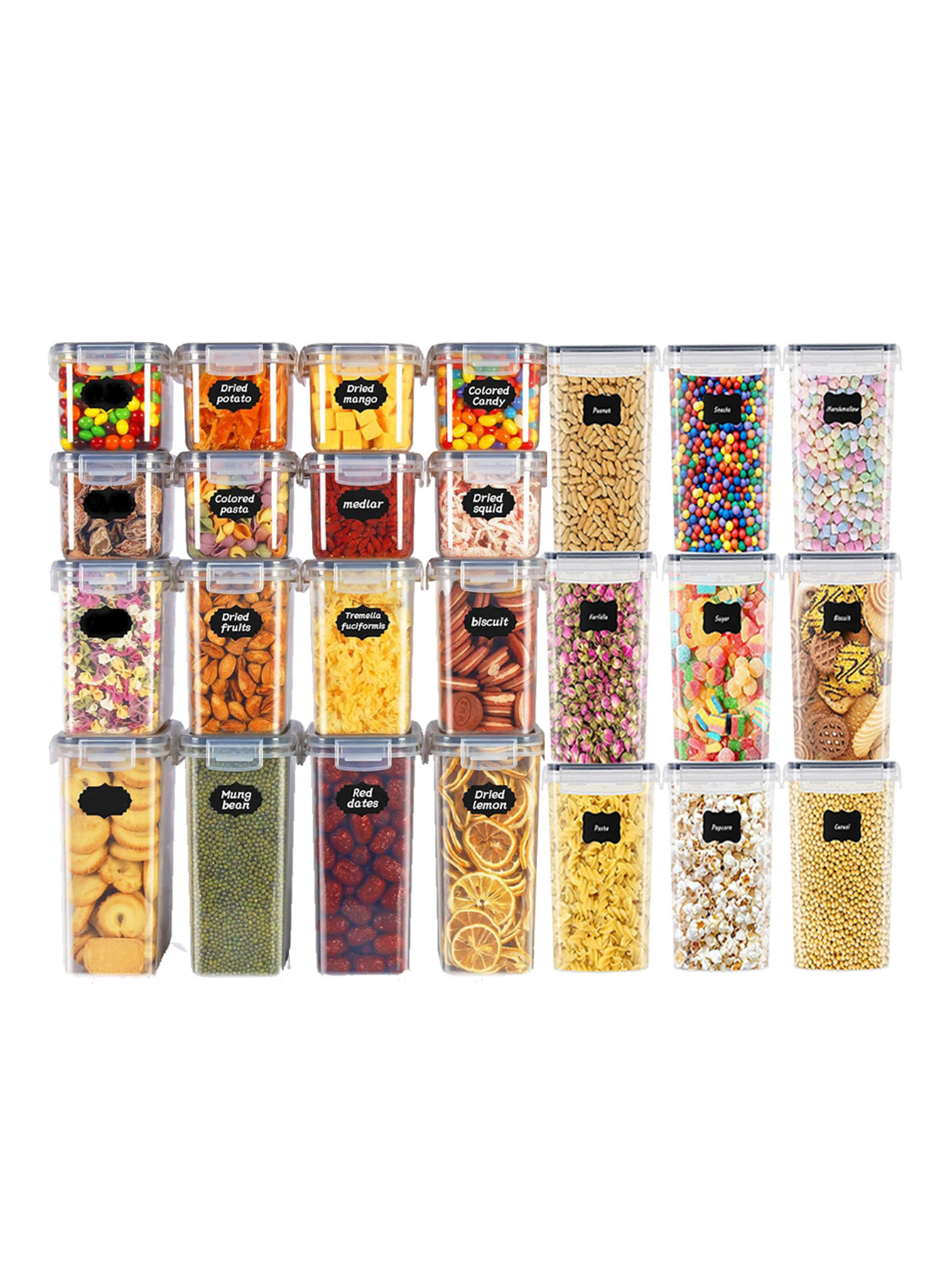 Food Storage On Table - 48 sztuk, szczelne pojemniki do przechowywania
