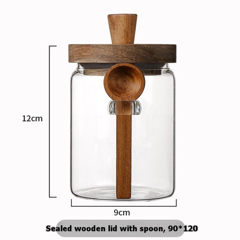 Food Storage Glass Container Set - Zestaw słoików szklanych THIVN do przechowywania