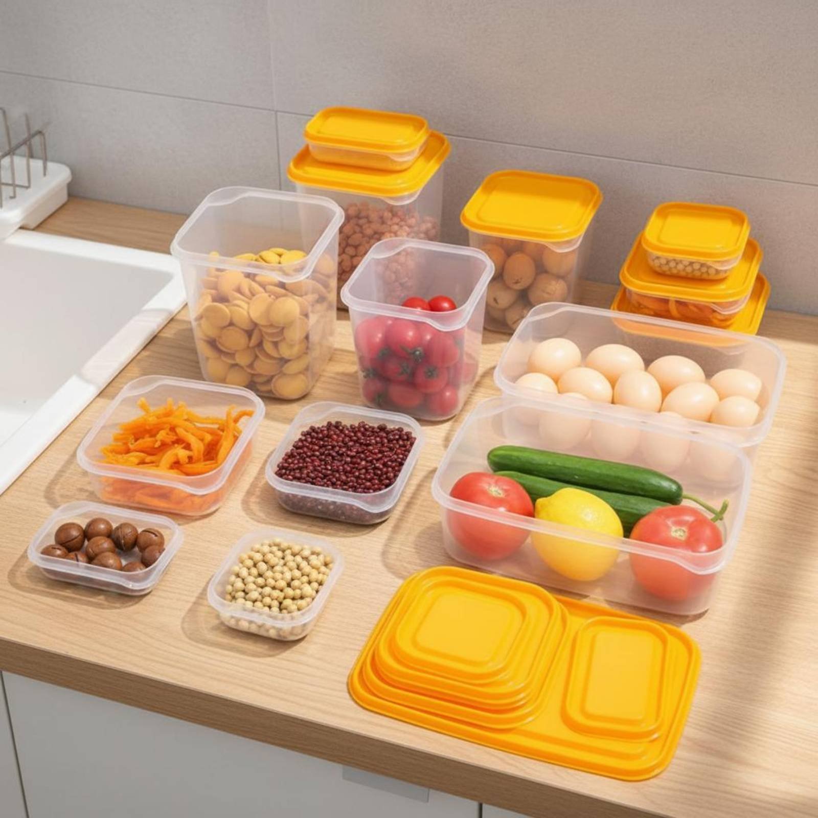 17-częściowy zestaw pojemników – Food Storage Plastic Boxes recenzja i cena