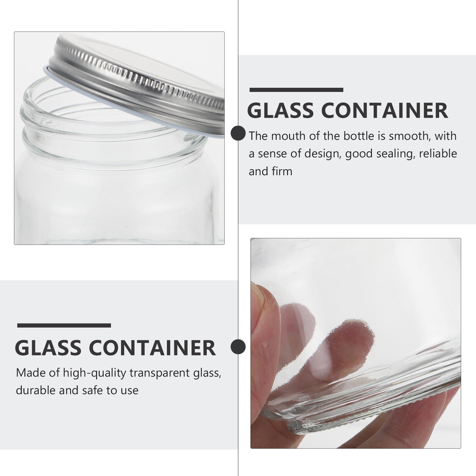 Zestaw 6 szklanych słoików typ – Food Storage Glass Container Set recenzja i cena