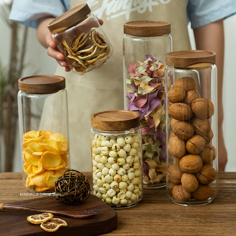Drewniana pokrywka Szklany her – Food Storage Glass Box recenzja i cena