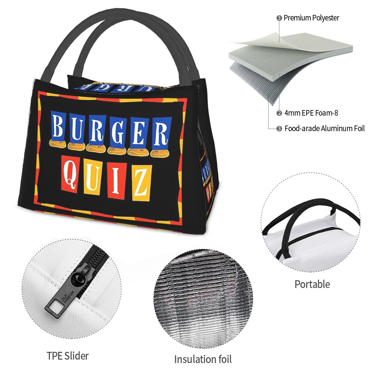 Burger Quiz Nowe Logo Izolowan – Food Storage Quiz recenzja i cena