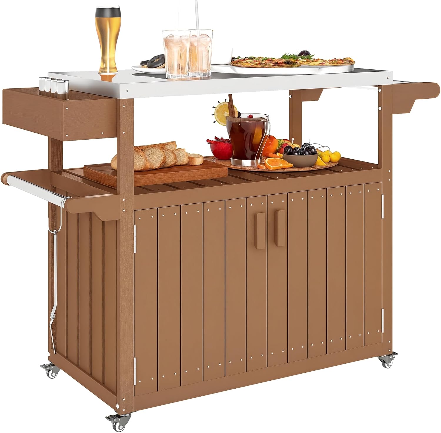 Wózek barowy na zewnątrz z sza – Food Storage On Wheels recenzja i cena