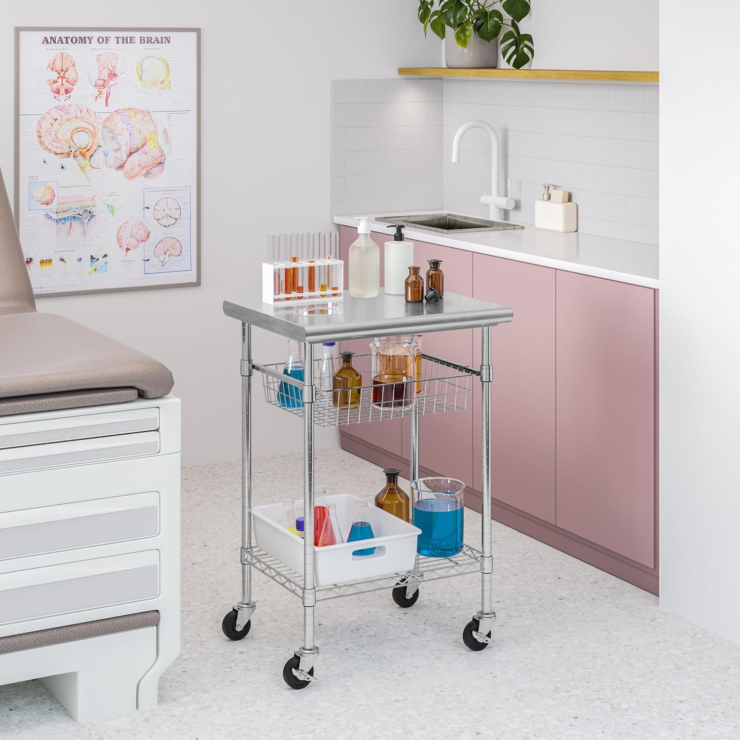 Stół roboczy ze stali nierdzew – Food Storage On Wheels recenzja i cena