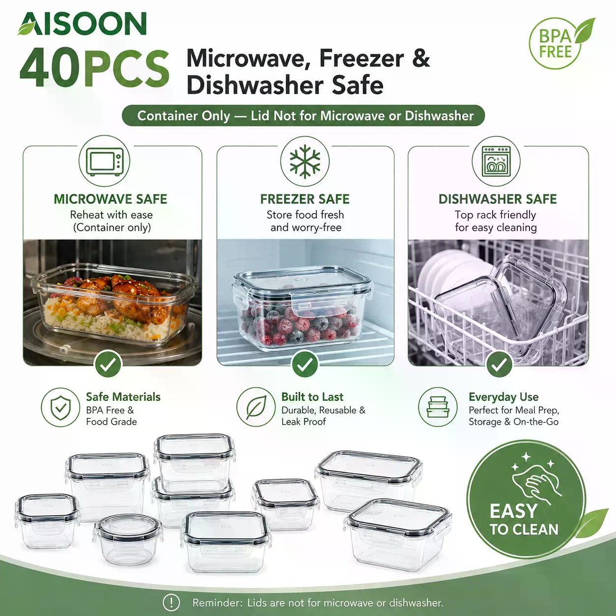 40 sztuk bardzo dużych silikon – Food Storage Bowls recenzja i cena