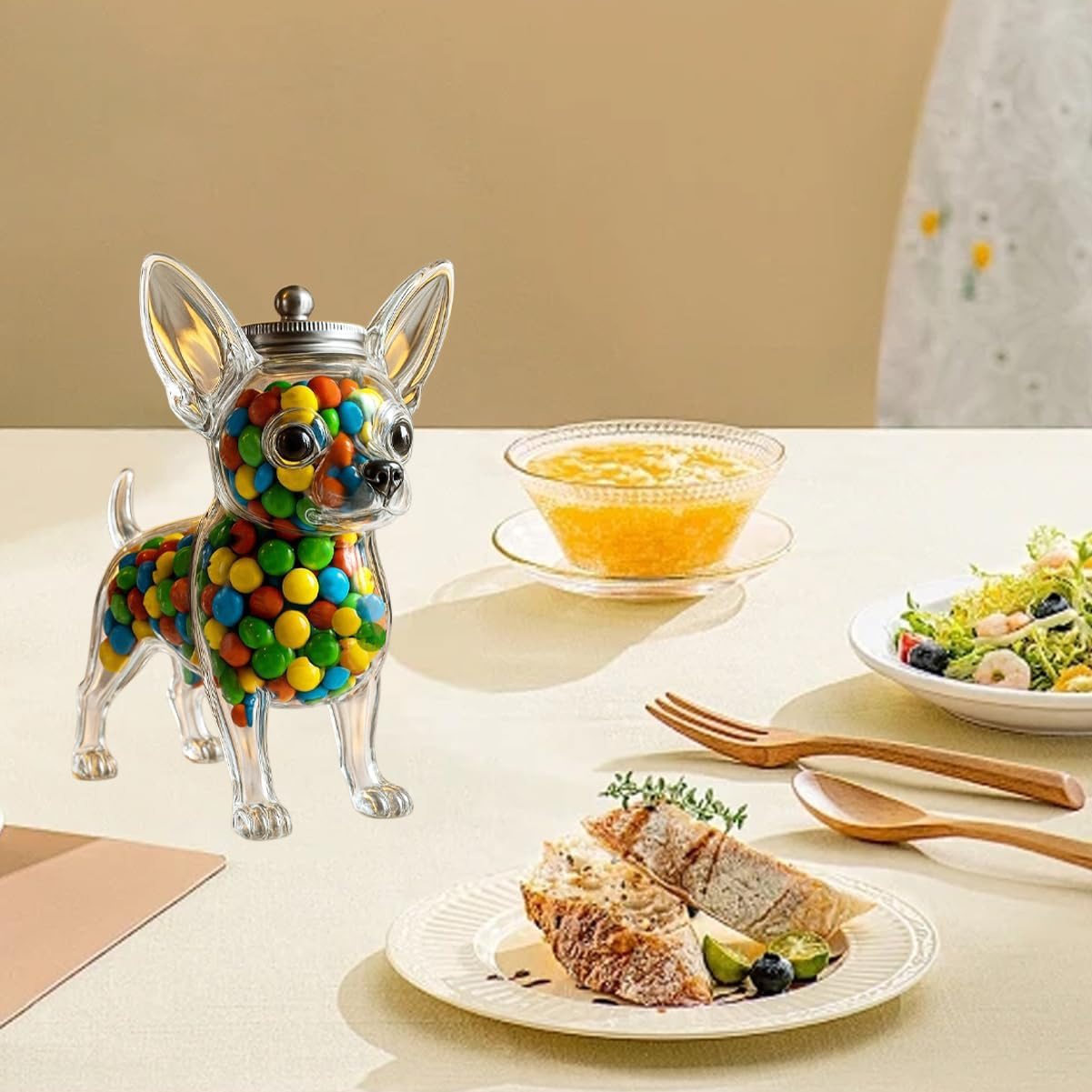 Pojemnik w kształcie chihuahua – Food Storage Glass Container Set recenzja i cena