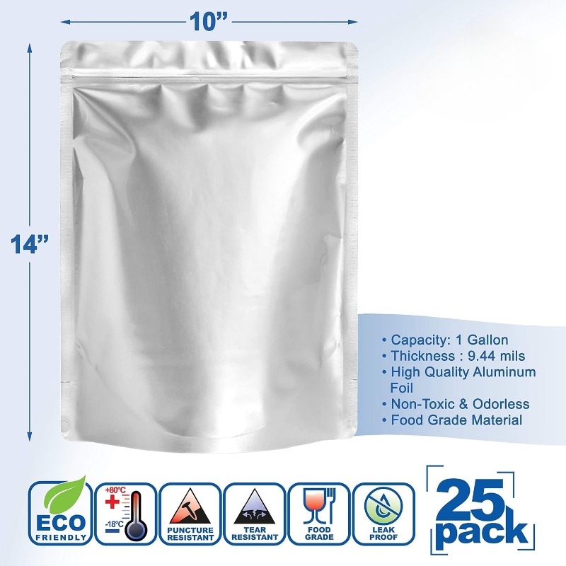25 sztuk torebek mylarowych 10 – Food Storage For Long Term recenzja i cena