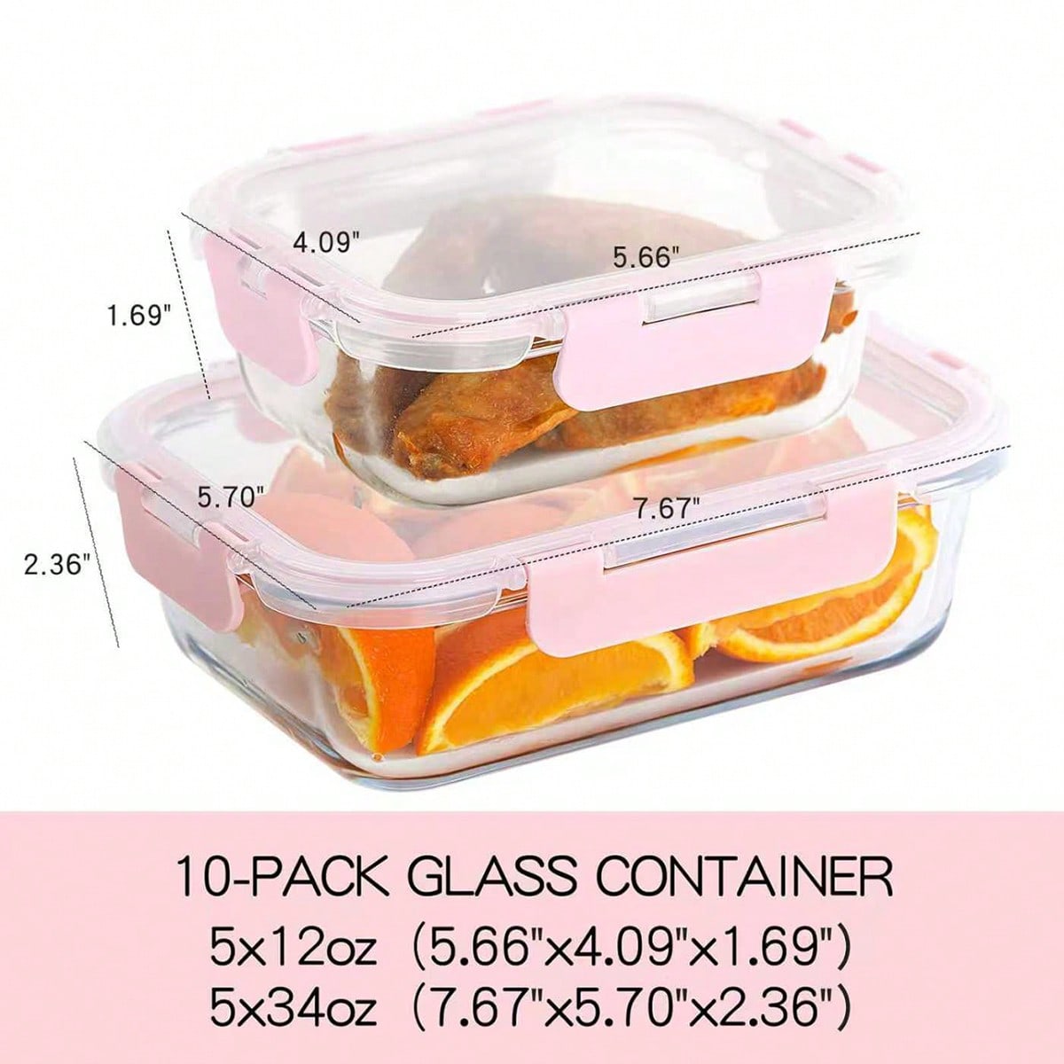 10 sztuk szklanych pojemników  – Food Storage Glass Box recenzja i cena