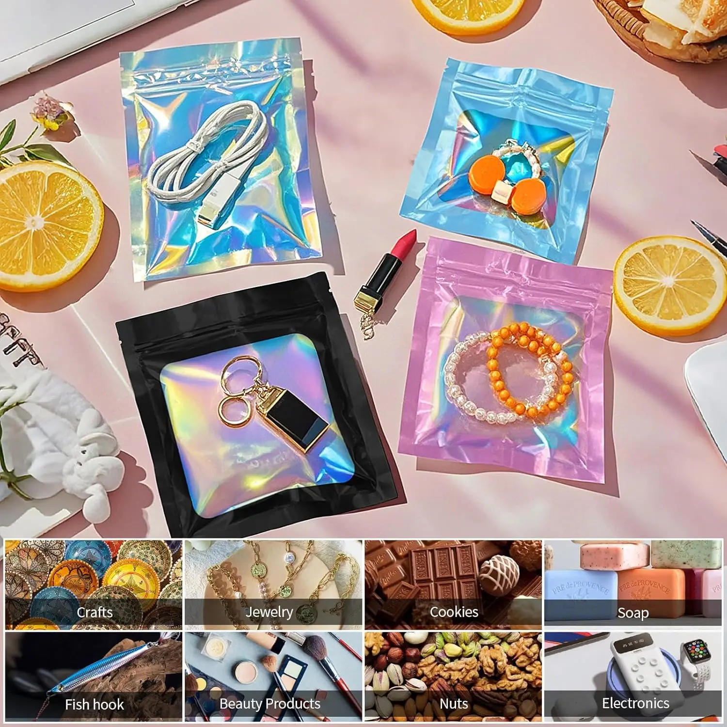 Zamykane holograficzne tęczowe – Food Storage In Mylar Bags recenzja i cena